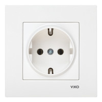 Розетка с заземлением белая VIKO KARRE 90960008
